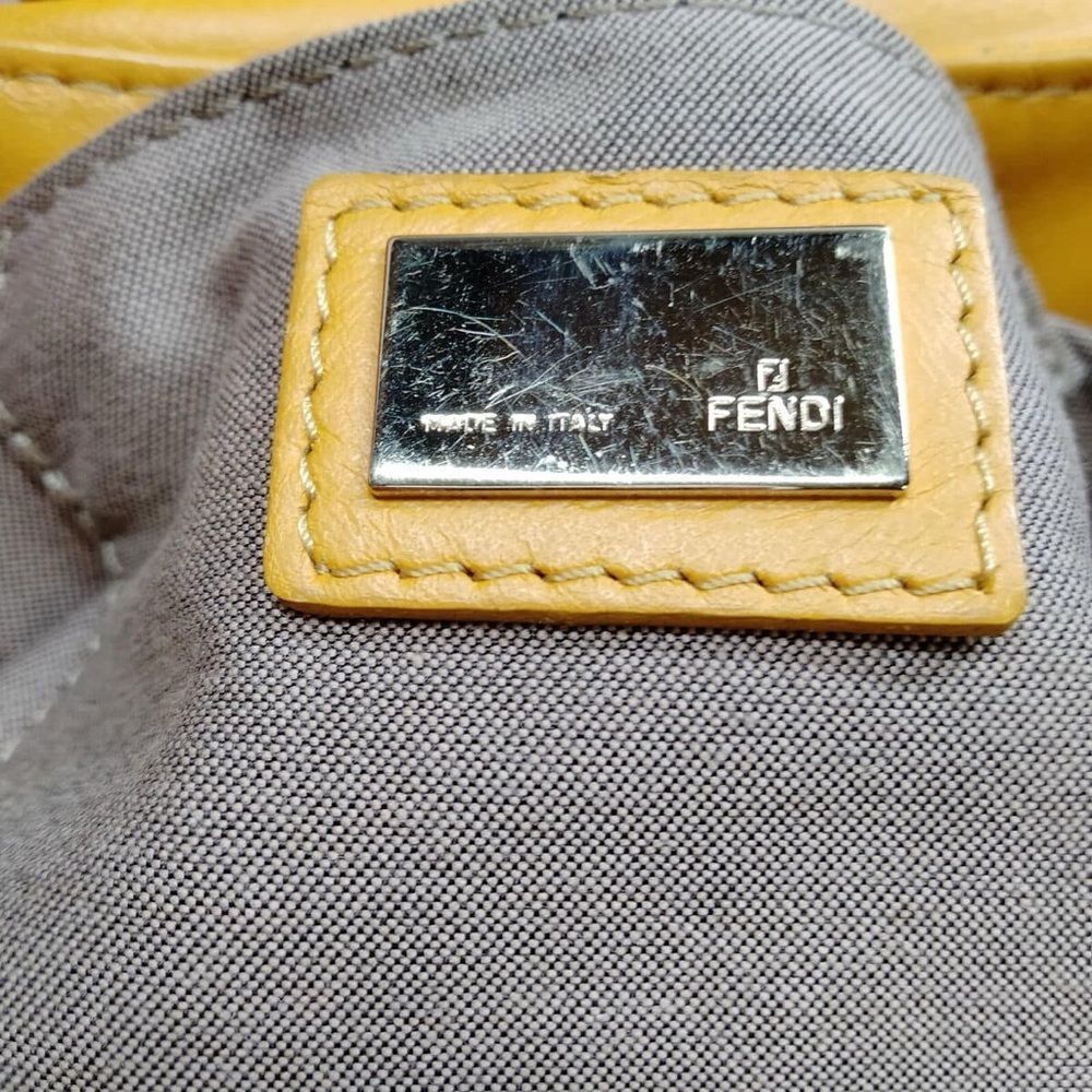 FENDI Chef Small Orange Perforated FF Zucca Calfskin Shoulder Bag - Picture 14 of 16